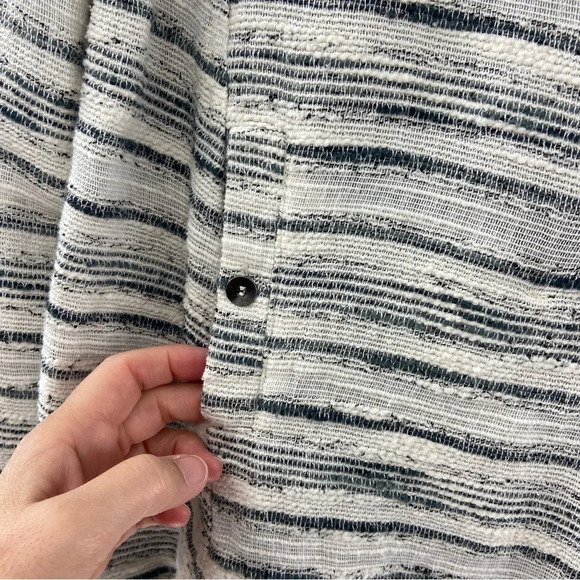 Free People Hideaway Tweed Henley Top Size XS Pockets, Oversized, Boho - Picture 7 of 11